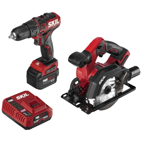 SKIL CB742701 Combination Kit, Battery Included, 12 V, Tools Included: Circular Saw, Drill/Driver