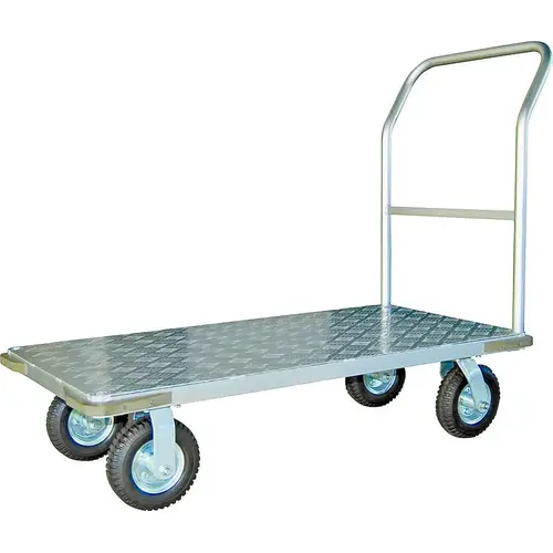 ProSource PH3015AL Platform Cart, 4-Wheel, Swivel Wheel Silver