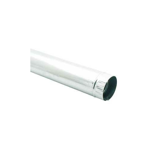 Round Pipe, 4 in Dia, 36 in L, Galvanized Steel