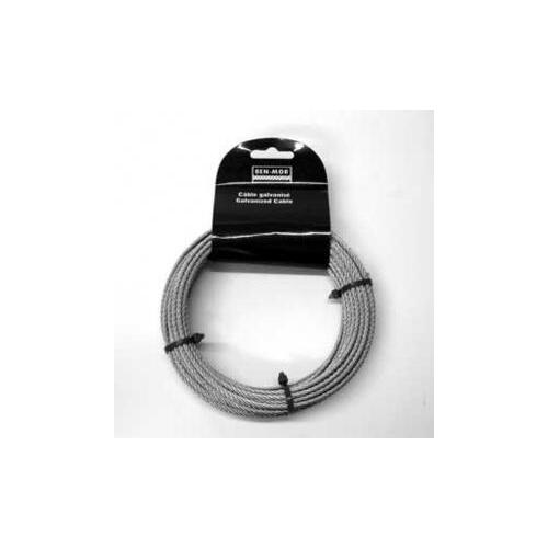 Ben-Mor 81043 Aircraft Cable, 5/32 in Dia, 100 ft L, 2800 lb Working Load, Carbon Steel, Galvanized