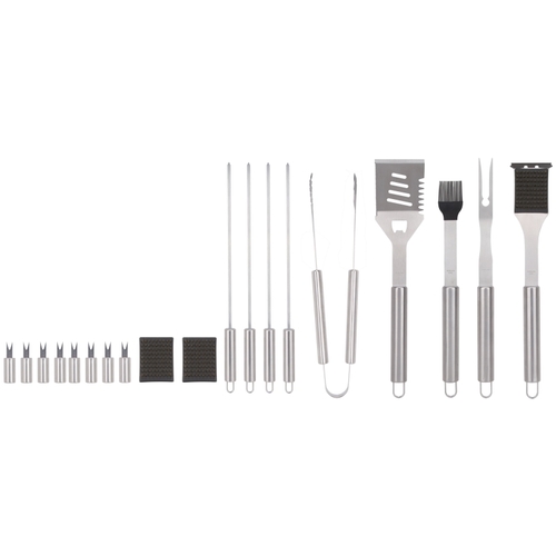 Omaha JJ18626-A BBQ Grill Set, Steel, Stainless Steel