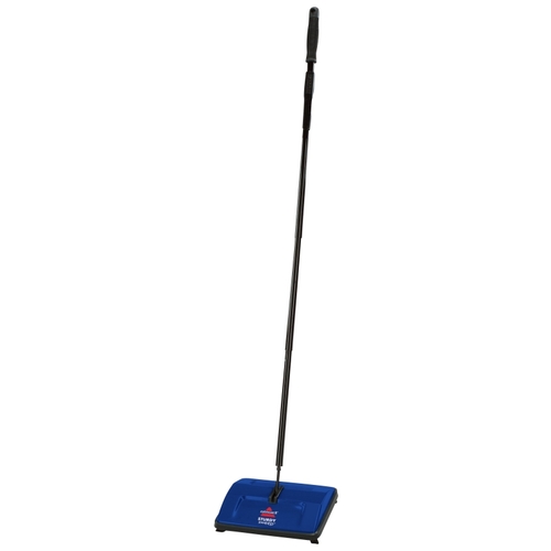 BISSELL 2483C 2402C Manual Floor/Carpet Sweeper, 9 in W Cleaning Path, Blue