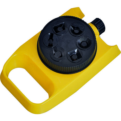 Turret Sprinkler, Female, 5-Pattern, Plastic Yellow