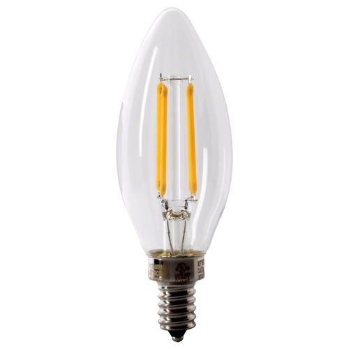 BPCTC60/950CA/FIL/2 LED Bulb, Decorative, E12 Lamp Base, Dimmable, Daylight White Light, 5000 K Color Temp - pack of 12