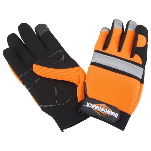 Diamondback 5959XL Touchscreen Hi Visibility Mechanics Gloves, XL, 55 Synthetic Leather 30