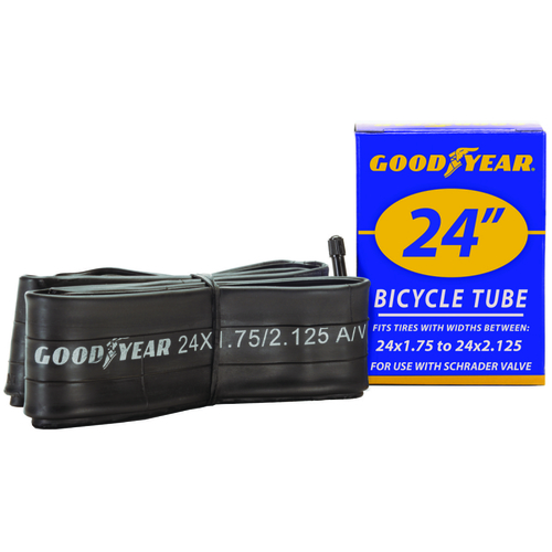 Kent 91078 Bicycle Tube, Butyl Rubber, Black, For: 24 x 1-3/4 in to 2-1/8 in W Bicycle Tires
