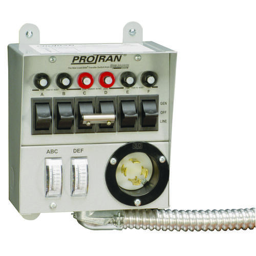 Pro/Tran 30216A Transfer Switch, 1 -Phase, 30 A, 120/250 V, 7 -Circuit, 6 -Breaker