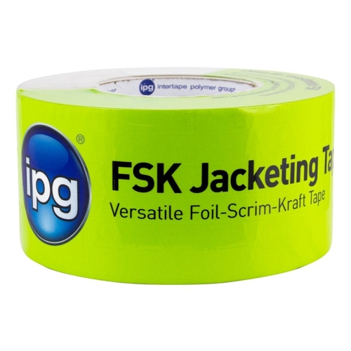 Foil-Scrim Insulation Tape, 50 yd L, 2.95 in W, Polymer Backing