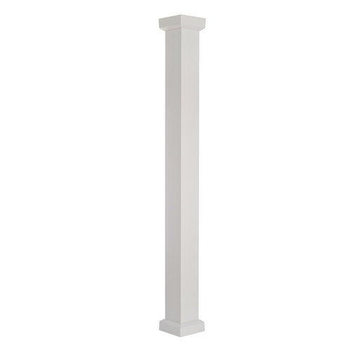 AFCO 600EC0708 Column, 8 ft H, Square, Aluminum, White
