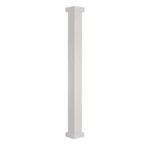 AFCO 600EC0708 Column, 8 ft H, Square, Aluminum, White