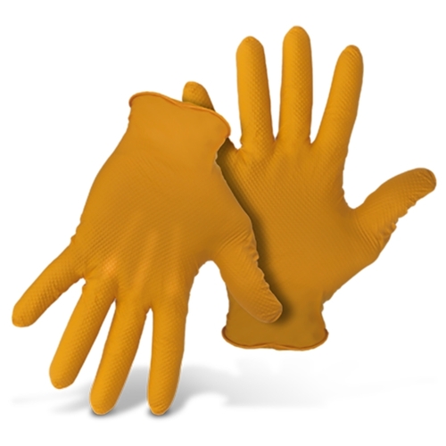 GRIPPAZ G21081-XL50 G21081-XL-50 Disposable Gloves, XL, Nitrile, Orange - pack of 50