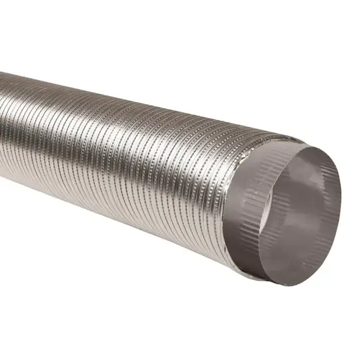 Semi-Rigid Air Duct, 8 ft L, Aluminum