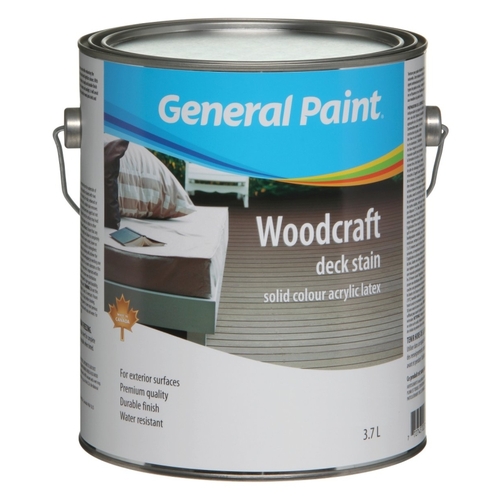 WOODCRAFT 44-054-16 Solid Color Acrylic Deck Stain, Clear, Liquid, 1 gal