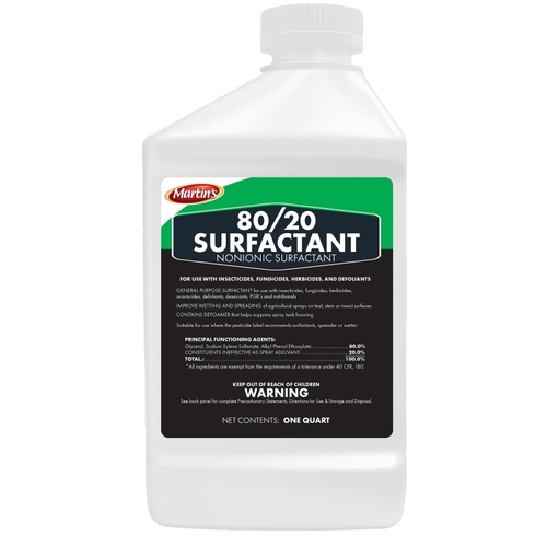 80/20 Non-Ionic Surfactant, Liquid, Spray Application, 1 qt Bottle Amber/Clear