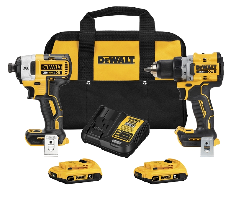 DEWALT DCK248D2 Combination Tool Kit, Battery Included, 20 V, 2-Tool, Lithium-Ion Battery