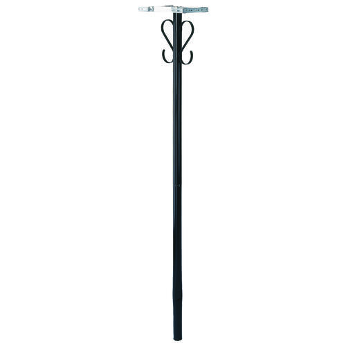 PBK00000 Mailbox Post, 10.7 in L, 6 in W, 52.1 in H, Steel, Galvanized Black