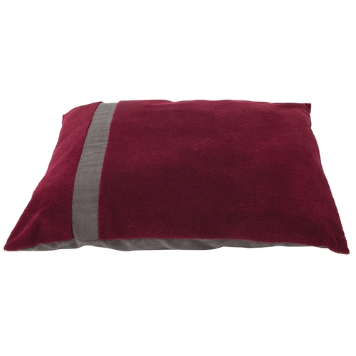 80390 Pillow Pet Bed, 36 in L, 45 in W, Paw Print Pattern, High-Loft Recycled Polyfill Fill, Dark Tan