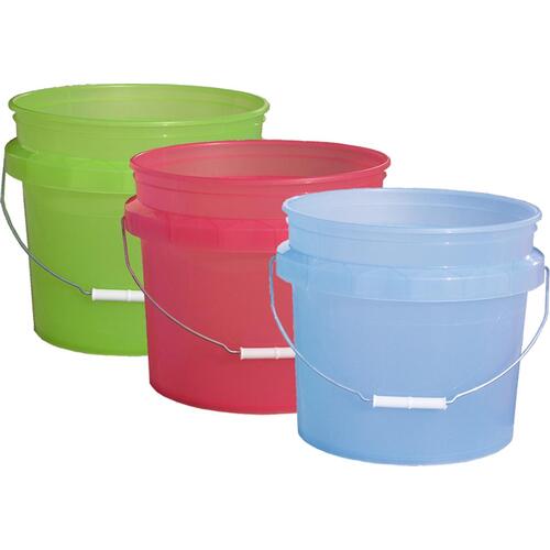 ENCORE Plastics 1000755 31448 Translucent Pail, 3.5 gal Capacity, Plastic