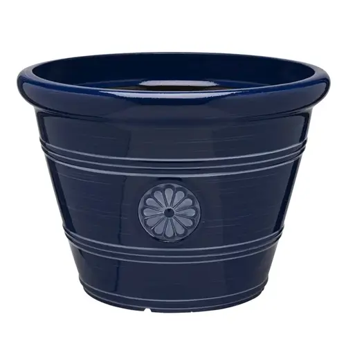 Planter, Navy Blue/White