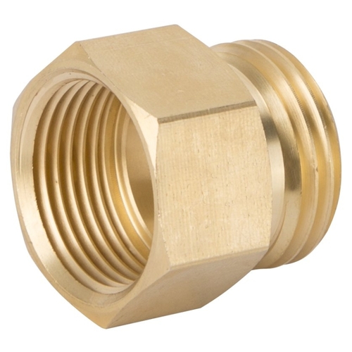 Hose Connector, 3/4 x 3/4 in, MNH x FNPT, Brass, Brass