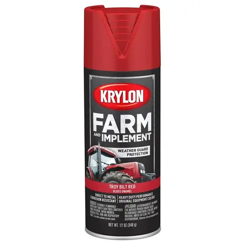 Farm and Implement Paint, High-Gloss, Troy Bilt Red, 12 oz
