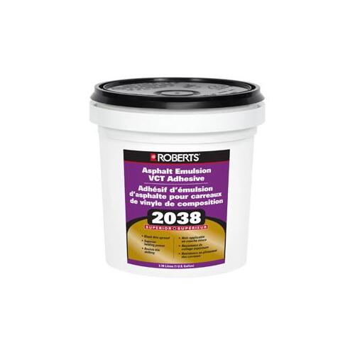 Roberts 2038RB015 Asphalt Emulsion Adhesive, Black, 4 gal Pail