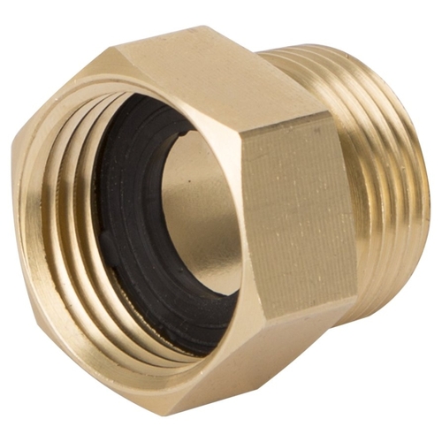 Hose Connector, 3/4 x 3/4 in, MNPT x FNH, Brass, Brass