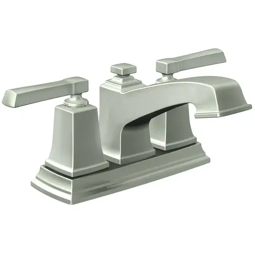 Boardwalk Series Bathroom Faucet, 1.2 gpm, 2-Faucet Handle, Metal, Brushed Nickel, Lever Handle