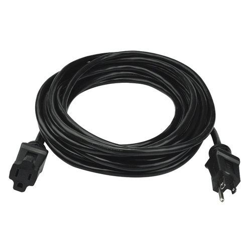 PowerZone OR532725 Extension Cord, 25 ft L, Black