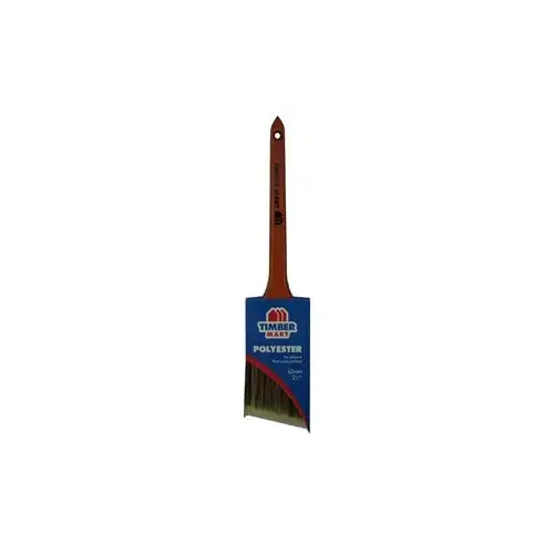 Angular Paint Brush, 1-1/2 in W, Polyester Bristle, Rat Tail Handle