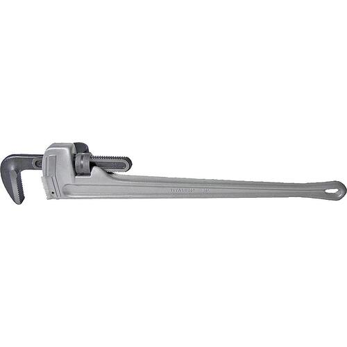 0 Pipe Wrench, 5 in Jaw, 36 in L, Straight Jaw, Aluminum, Epoxy-Coated, I-Beam Handle