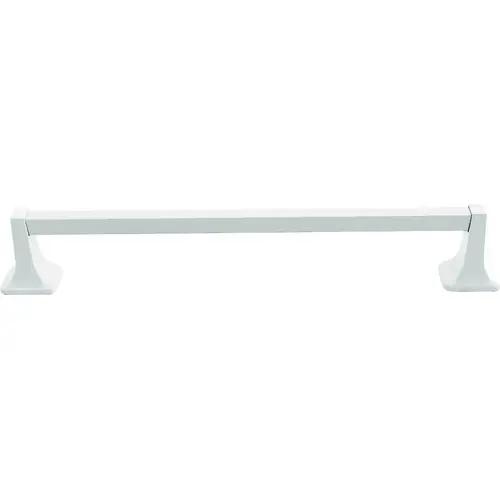 Towel Bar, White, Surface Mounting, 18 in