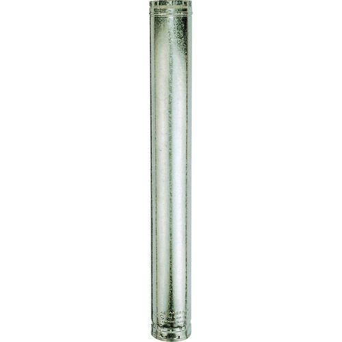Type B Gas Vent Pipe, 5 in OD, 18 in L, Galvanized Steel
