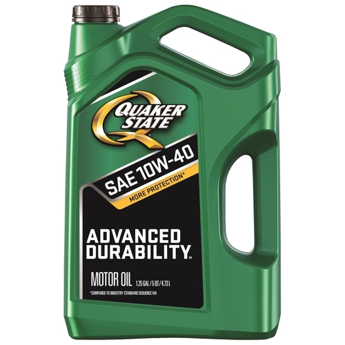 QUAKER STATE 550044961 Advanced Durability Conventional Motor Oil, 10W-40, 5 qt Bottle