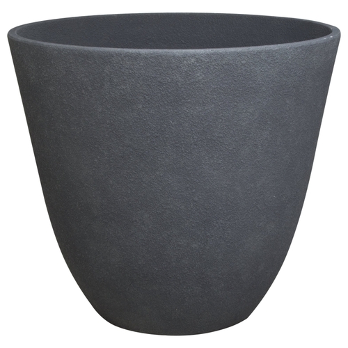 Planter, 22 in Dia, Round, Resin, Dark Monzonite - pack of 4