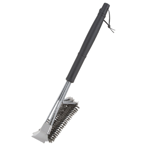 Omaha BBQ-37140-XCP6 Preminum Grill Brush, 6 in L Brush, 3 in W Brush, Stainless Steel Bristle, Stainless Steel Bristle - pack of 6