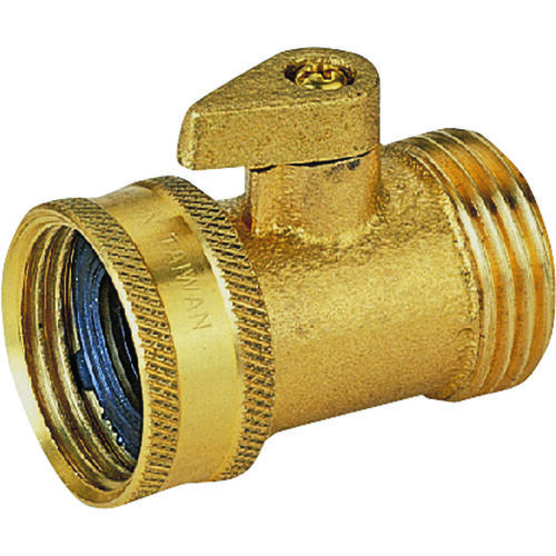 Hose Shut-Off Valve, 3/4 in, Female, 1 -Port/Way, Brass Body, Brass