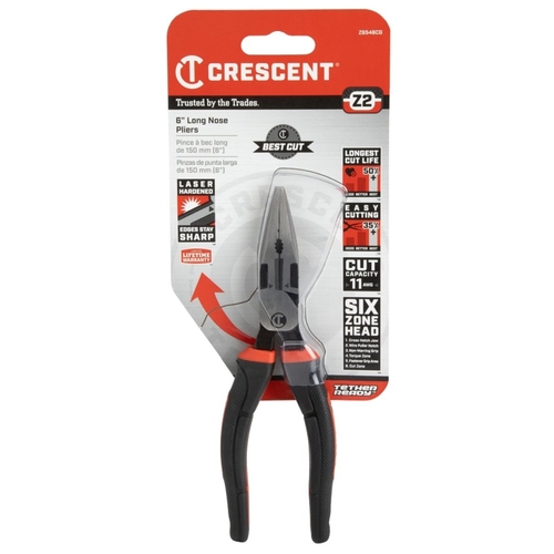 Crescent Z6546CG-06 Z2 K9 Series Z6546CG Plier, 6.6 in OAL, 11 AWG Cutting Capacity, 1-1/2 in Jaw Opening, Black/Rawhide Handle