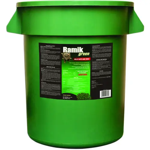 Ramik Mouse Killer, Nugget, 4 lb Bucket Green