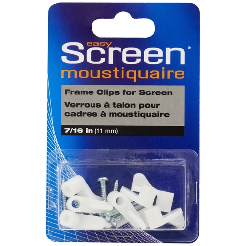 SVFTCLIP Frame Clip, Plastic White - pack of 8