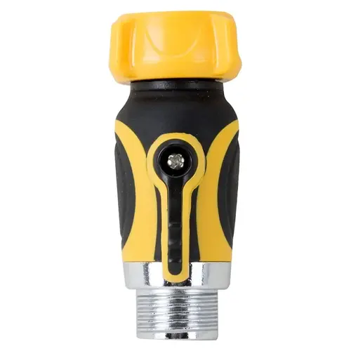 Hose Connector, 3/4 NH, Female and Male, Yellow/Black