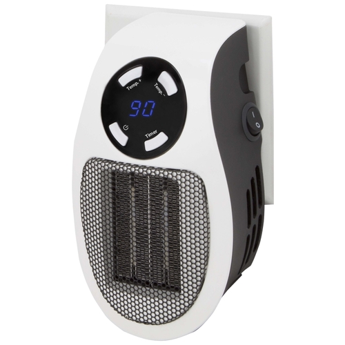 Ceramic Heater, 2.9 A, 120 V, 350 W, 2-Heat Setting, White