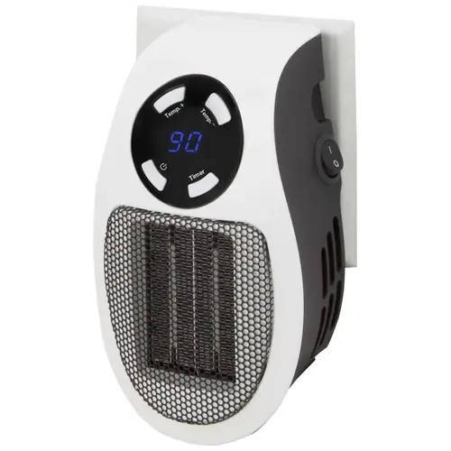 PowerZone MH-04 Ceramic Heater, 2.9 A, 120 V, 350 W, 2-Heat Setting, White