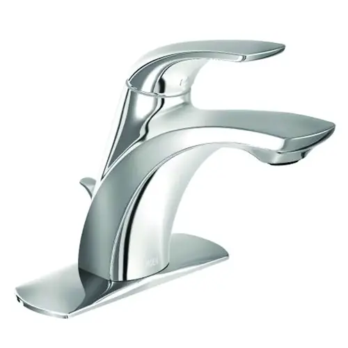 Moen WSL84533 Zarina Series Bathroom Faucet, 1.2 gpm, 1-Faucet Handle, Metal, Chrome Plated ...