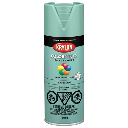 KRYLON 455680007 ColorMaster Spray Paint, Satin, Jade, 12 oz, Aerosol Can