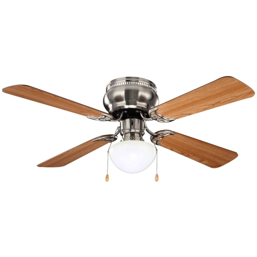 Ceiling Fan, 3-Speed, 4-Blade, 42 in Sweep, Dark Walnut/Cherry, With Lights: Yes