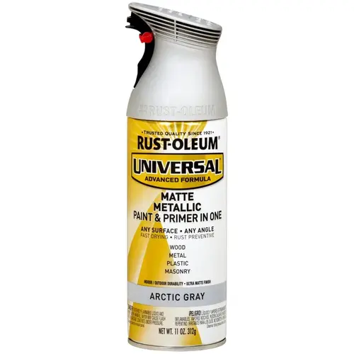 Paint, Matte, Metallic, Artic Gray, 11 oz, Aerosol Can