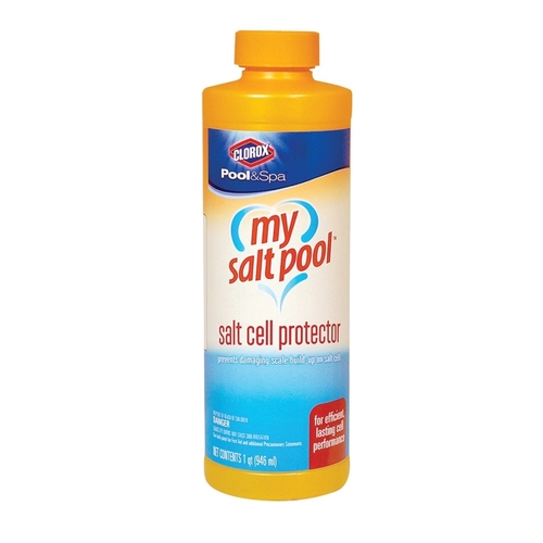 POOL & Spa My Salt Pool Salt Cell Protector, 32 oz Bottle, Liquid, Light Yellow