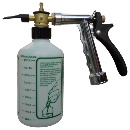 Hose Sprayer, 15 oz Cup, Zinc Alloy, Silver