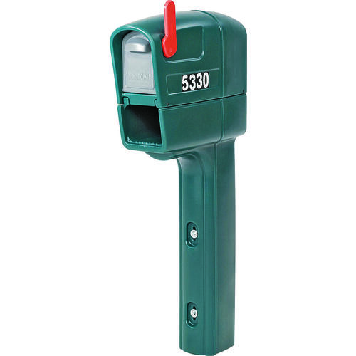 Trimline Plus Series 540200 Mailbox, Poly, 12-1/2 in W, 23-1/4 in D, 51 in H, Spruce